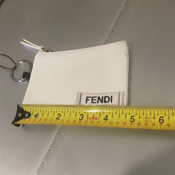 FENDI Canvas‎ Graphic Print Wallet authentic in white - Picture 10 of 11